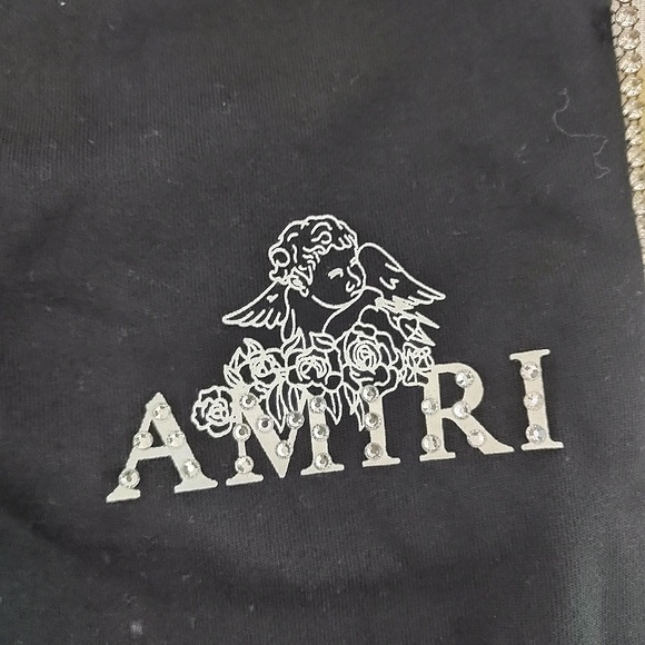 AMIRI Cherub Cupid Black Sweatpants - Picture 4 of 12
